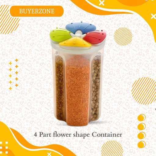 Picture of 4 Part  flower shape Container