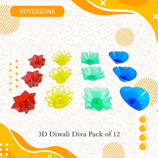 Picture of 3D Diwali Diva Pack of 12
