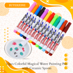 Picture of 12pcs Colorful Magical Water Painting Pen with Ceramic Spoon