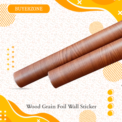 Picture of Wood Grain Foil Wall Sticker
