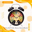 Picture of Twin Bell Table Alarm Clock (Black)