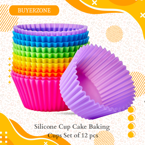 Picture of Silicone Cup Cake Baking Cups Set of 12 pcs