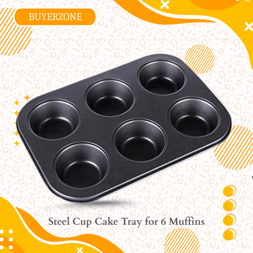 Picture of Steel Cup Cake Tray for 6 Muffins