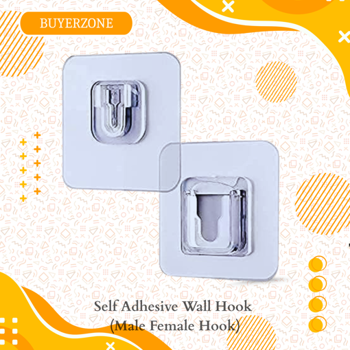 Picture of Self Adhesive Wall Hook (Male Female Hook)
