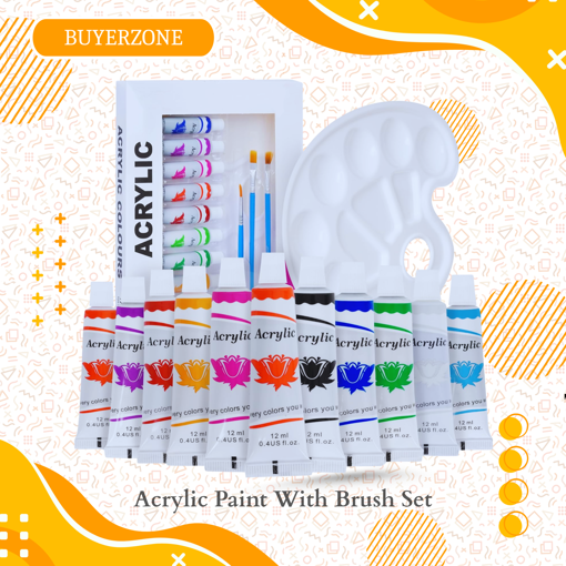 Picture of Acrylic Paint With Brush Set