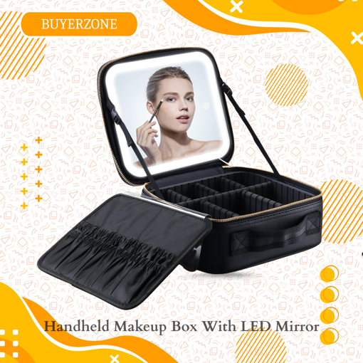 Picture of Handheld Makeup Box With LED Mirror