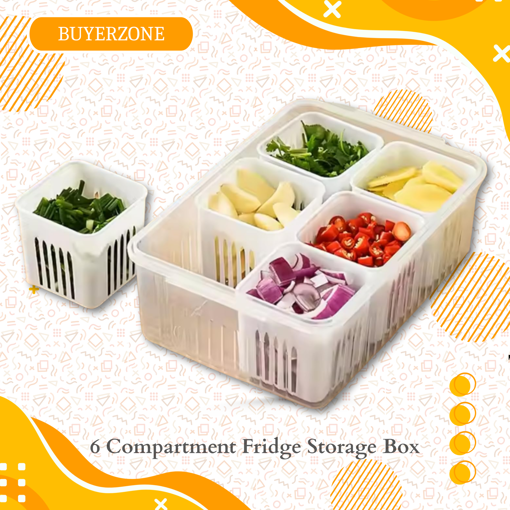 Picture of 6 Compartment Fridge Storage Box