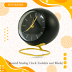 Picture of Round Analog Clock (Golden and Black)