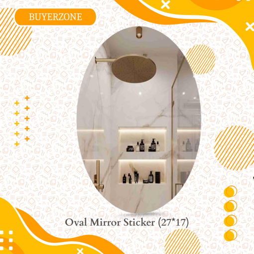 Picture of Oval Mirror Sticker (27*17cm)