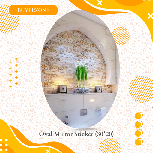 Picture of Oval Mirror Sticker (30*20 cm)