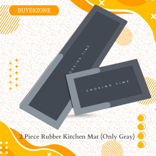 Picture of 2 Piece Rubber Kitchen Mat (Only Gray)