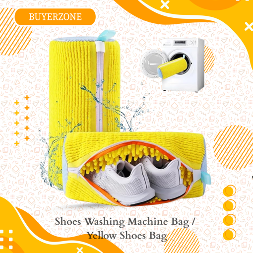 Picture of Shoes Washing Machine Bag / Yellow Shoes Bag