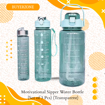 Picture of Motivational Sipper Water Bottle (Set of 3 Pcs) (Transparent)