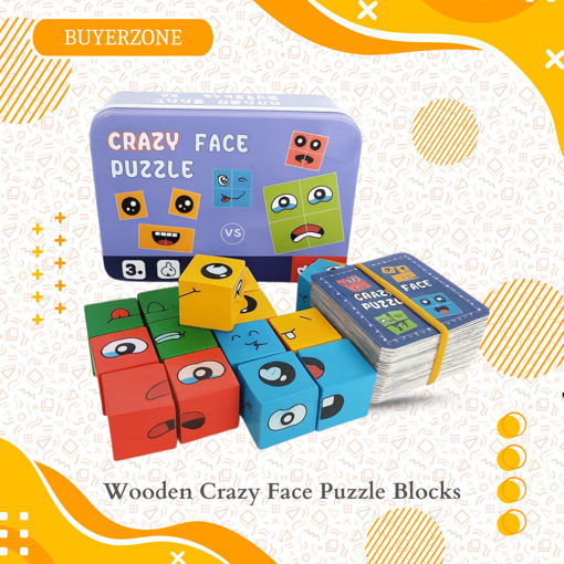 Picture of TZ - Wooden Crazy Face Puzzle Blocks