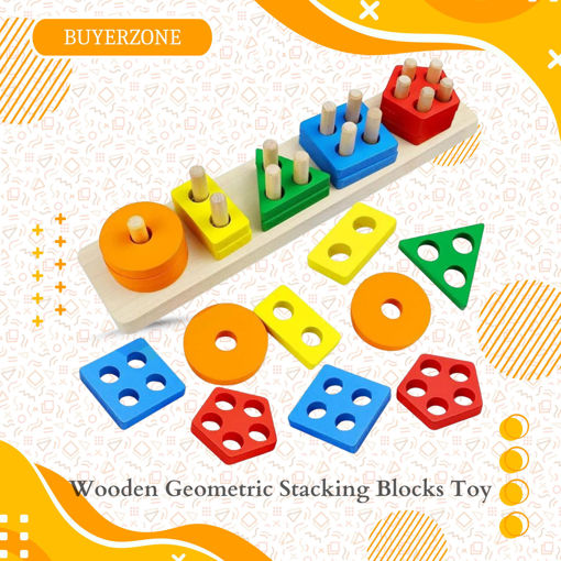 Picture of TZ - Wooden Geometric Stacking Blocks Toy