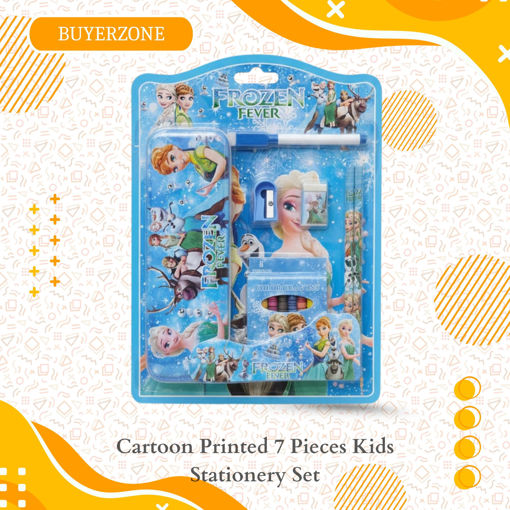 Picture of TZ - Cartoon Printed 7 Pieces Kids Stationery Set
