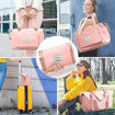 Picture of Foldable Travel Pocket Duffle Bag With Pocket (Pink Color)