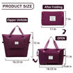 Picture of Foldable Travel Pocket Duffle Bag With Pocket (Wine/Maroon Color)