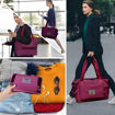 Picture of Foldable Travel Pocket Duffle Bag With Pocket (Wine/Maroon Color)