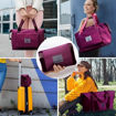 Picture of Foldable Travel Pocket Duffle Bag With Pocket (Wine/Maroon Color)