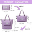 Picture of Foldable Travel Pocket Duffle Bag With Pocket (Purple Color)