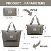 Picture of Foldable Travel Pocket Duffle Bag With Pocket (Gray Color)
