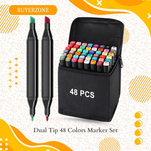 Picture of Dual Tip 48 Colors Marker Set