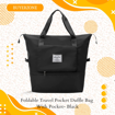 Picture of Foldable Travel Pocket Duffle Bag With Pocket (Black Color)