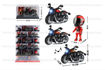 Picture of TZ - Die-Cast Pull Back Motorcycle Toy With Light And Sound Effects