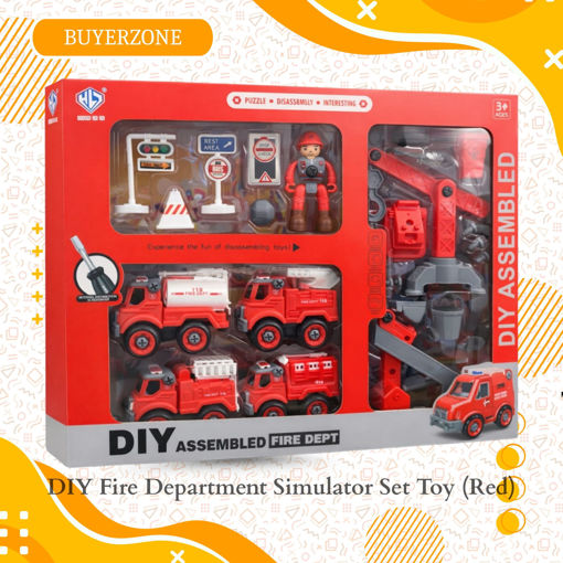 Picture of TZ - DIY Fire Department Simulator Set Toy (Red)