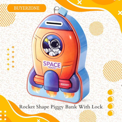 Picture of TZ - Rocket Shape Piggy Bank With Lock