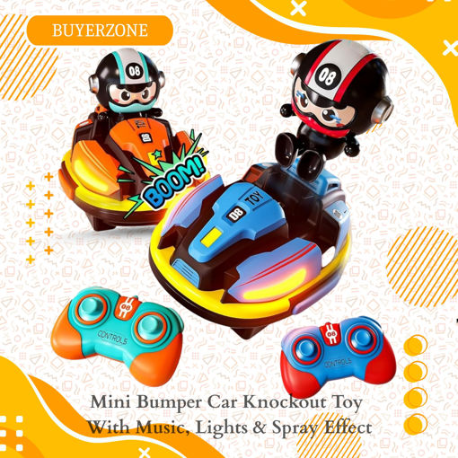 Picture of TZ - Mini Bumper Car Knockout Toy With Music, Lights & Spray Effect (Set of 2)
