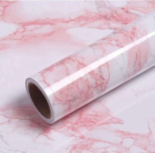 Picture of Pink Marble Foil Wall Sticker