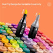 Picture of Dual Tip 60 Colors Marker Set