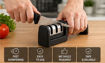 Picture of 3 slot knife sharpener -  Red & Black
