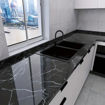 Picture of Black Marble Foil Wall Sticker [White Pattern] Size 60*200