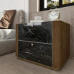 Picture of Black Marble Foil Wall Sticker [White Pattern] Size 60*200