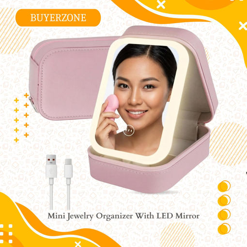 Picture of Mini Jewelry Organizer With LED Mirror