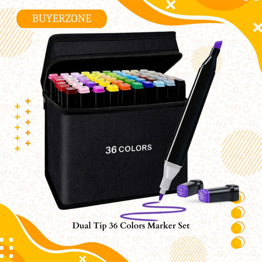Picture of Dual Tip 36 Colors Marker Set