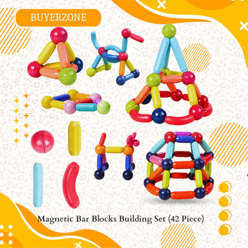 Picture of TZ - Magnetic Bar Blocks Building Set (42 Piece)