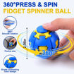 Picture of TZ - Press to Spin Fidget Spinner Ball (Random Color)