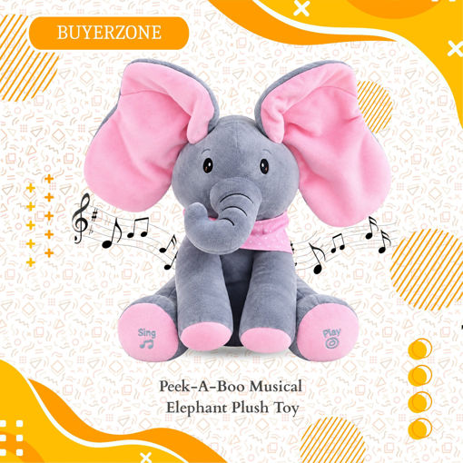 Picture of TZ - Peek-A-Boo Musical Elephant Plush Toy