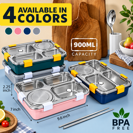 Picture of TZ - 4 Compartment Lunch Box