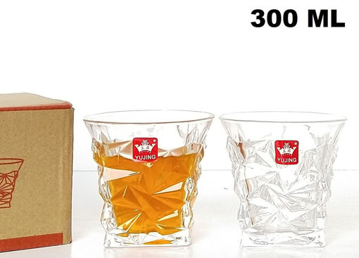 Picture of YUJING 6 PCS 320 ML WHISKY GLASS IN COL BOX -P140