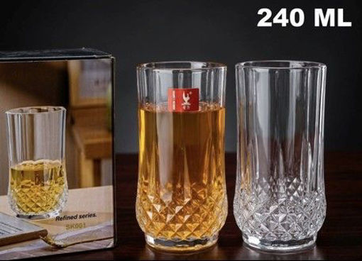 Picture of QIANLI 240 ML WATER GLASS 6 PC COL BOX  -P206