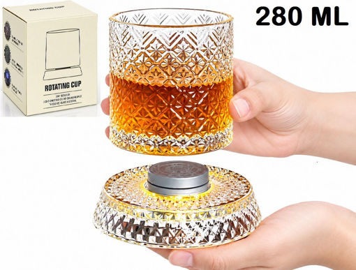 Picture of CK - LUMINIOUS ROTATING GLASS  300 ML COL BOX -P38